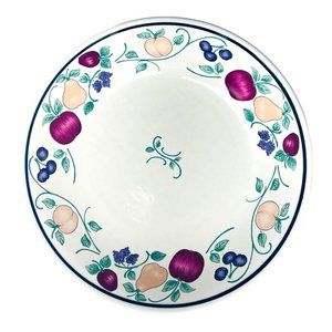 Orchard Medley by Princess House Large Ceramic Serving Bowl Fruit Pattern 12.5"